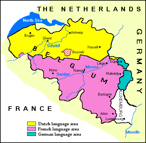 Sprachen in Belgien - Bitte anklicken!